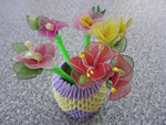 tulle fabric flowers pens